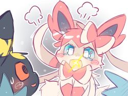  2024 4:3 ambiguous_gender angry anthro anthrofied biped black_body black_ear_tips black_ears black_fur blue_sclera blush blush_stickers brown_eyes canid charging_up chibi colored colored_line_art dipstick_ears duo ear_bow ear_markings eeveelution facial_markings forehead_markings fur generation_2_pokemon generation_6_pokemon gloves_(marking) grey_background head_markings kemono looking_at_another mammal markings multicolored_body multicolored_ears multicolored_fur nintendo nude open_mouth orange_sclera pink_body pink_ears pink_fur pokemon pokemon_(species) pokemorph purple_line_art ramuawa ribbons semi-anthro shaded simple_background solo_focus sylveon two_tone_body two_tone_ears two_tone_fur umbreon white_body white_eyes white_fur yellow_body yellow_ears yellow_fur yellow_markings 