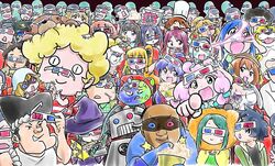  3d_glasses alpaca animal_ears bandou_marimo bear blue_hair brown_hair cat_ears commentary_request everyone food fruit hat heterochromatic_eyewear kondou_annenkov kondou_udonko mandarin_orange movie_theater nishiaraidaishi_nishi object_on_head oshimoto_youta oshimoto_yuri panties panties_on_head pink_hair piyo_(p_i_y_o) popcorn purple_hair racket robot satou_kurumi shinjou_kanae_(teekyuu) suzuki_ayako takamiya_nasuno tanaka_kinako teekyuu tennis_racket tiger tomarin underwear usakame white_hair witch_hat 