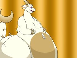  4:3 ambiguous_gender ass belly big_belly big_butt califa_noir chikn_nuggit demon dragon european_mythology feral fwench_fwy_(chikn_nuggit) fwench_fwy_(true_form) hi_res huge_belly huge_butt huge_hips huge_thighs hugging_belly iscream_(chikn_nuggit) lagomorph legomorph leporid lizard mammal mythological_creature mythological_scalie mythology overweight overweight_ambiguous overweight_feral rabbit reptile scalie thick_thighs western_dragon wide_hips wish_dragon 