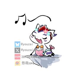  2025 aquatic asterozoan bandai_namco chibi claws closed_eyes digimon digimon_(species) distracting_watermark echinoderm eyelashes facial_markings female feral fin gomamon hair head_markings low_res markings merfolk musical_note musical_symbol open_mouth pink_body pink_scales red_hair rock scales simple_background singing solo split_form starfish starfish_(accessory) starfish_bra symbol text url watermark white_background white_body youzaiyouzai112 