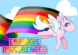  &lt;3_eyes alicorn ambiguous_gender angel_the_skypony artbycasper bald blue_eyes cloud equid equine feathered_wings feathers feral flying fur heart horn lgbt_pride mammal markings moshi_monsters moshling pink_body pink_fur pride_color_flag pride_colors sky solo star star_eyes tail toony unicorn_horn wings 