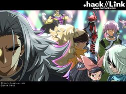  .hack// .hack//link 2girls 6+boys cello_(.hack//) fluegel_(.hack//) geist_(.hack//) highres instrument klarinette_(.hack//) letterboxed metronome_(.hack//) multiple_boys multiple_girls official_art official_wallpaper orgel_(.hack//) posaune_(.hack//) trommel_(.hack//) 