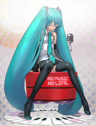  aqua_hair commentary_request female fujiwara_hisashi hatsune_miku long_hair photoshop_(medium) solo thighhighs twintails very_long_hair vocaloid 