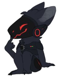  alpha_channel anthro chibi coffeetoffee devious_grin hi_res knightrider machine male protogen solo sticker 