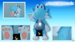  16:9 2020 3d_(artwork) cyan_yoshi dated digimonforever digital_media_(artwork) furred_yoshi hi_res lighty_marteniz mario_bros model nintendo signature solo widescreen yoshi 