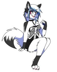  alpha_channel andogg anthro breasts canid canine clothed clothing collar female fur hair hi_res leash mammal open_mouth simple_background solo transparent_background 