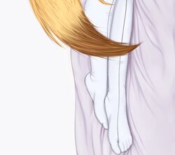  bad_id bad_pixiv_id blonde_hair dakimakura_(medium) emil_chronicle_online feet female fox_tail loki_alma no_shoes solo tail tenyoshi_(briansept) thighhighs 