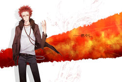  bya k_(anime) red_hair suou_mikoto_(k) tagme 