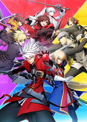  3girls 5boys arc_system_works blazblue blazblue:_cross_tag_battle commentary_request hanamura_yousuke high_reslution hyde_(under_night_in-birth) kisaragi_jin linne multiple_boys multiple_girls narukami_yuu official_art persona persona_4:_the_ultimate_in_mayonaka_arena ragna_the_bloodedge ruby_rose rwby under_night_in-birth very_high_resolution weiss_schnee 