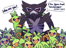  animated animated black_eyes closed_eyes commentary english_commentary english_text facing_viewer fangs grookey kimarisgundam meme monkey no_humans pokemon pokemon_(creature) simple_background too_many white_background zarude 