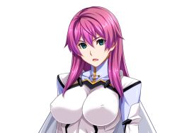  aqua_eyes bodysuit breasts covered_nipples empty_eyes female game_cg gentle_sasaki large_breasts large_variant_set long_hair looking_at_viewer non-web_source official_art open_mouth pink_hair prism_reica purple_hair shindou_hatsune solo soukou_senki_prism_reica transparent_background upper_body variant_set white_bodysuit 