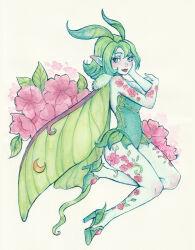  animal_humanoid antennae_(anatomy) arthropod arthropod_humanoid clothing fairy female footwear hair hi_res high_heels humanoid insect_humanoid insect_wings insects kuridel_black leotard lepidopteran lepidopteran_humanoid lepidopteran_wings luna_moth luna_moth_humanoid mismatched_sexual_dimorphism moth moth_humanoid not_furry plant saturniid shoes solo wings 