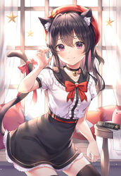  animal_ears nekomimi soyubee tail thighhighs 