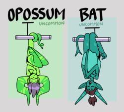  2023 closed_eyes demon discount-supervillain duo female green_body green_skin hanging_by_legs hanging_by_tail horn horned_humanoid humanoid not_furry sleeping tail upside-down 