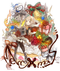  :d bell blonde_hair bone book boots box cake candle capelet christmas christmas_ornaments commentary_request cross-laced_footwear female food fruit fur_trim gift gift_box hair_ornament haku_(sabosoda) hood hood_down looking_at_viewer nightmare_(sinoalice) open_mouth red_riding_hood_(sinoalice) sinoalice sleeves_past_wrists smile star_(symbol) star_hair_ornament strawberry thigh_boots thighhighs yellow_eyes 