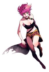  bad_id bad_pixiv_id breasts cleavage female green_eyes jojo_no_kimyou_na_bouken long_skirt matcha_cream_v medium_breasts midriff pink_hair short_hair skirt solo trish_una vento_aureo 