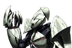  bad_id bad_pixiv_id from_side gundam highres looking_ahead mecha mobile_suit no_humans open_hand orrdriver robot science_fiction solo turn_a_gundam turn_x white_background yellow_eyes 