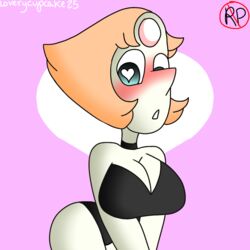  black_clothing blush ibispaintx pearl_(steven_universe) steven_universe surprised 