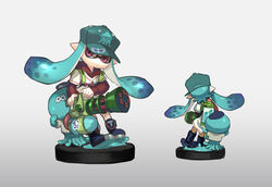  ankle_boots bad_id bad_pixiv_id baseball_cap boots female hat holding holding_weapon hou_(ppo) ink_tank_(splatoon) inkling inkling_girl inkling_player_character jellyfish_(splatoon) layered_clothes layered_sleeves long_sleeves looking_at_viewer mini_splatling_(splatoon) photoshop_(medium) pointy_ears short_over_long_sleeves short_sleeves splatoon_(series) splatoon_1 standing tentacle_hair weapon 