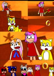  amy_rose anthro bat blue_body canid canine cream_the_rabbit echidna eulipotyphlan female fox group hedgehog hi_res knuckles_the_echidna lagomorph leporid male male/female mammal meme monotreme pink_body pyonc rabbit red_body rouge_the_bat sega sonic.exe sonic.exe_(creepypasta) sonic_the_hedgehog_(series) tails trio white_body yellow_body 