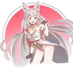  animal_ears cleavage leotard niyah niyah_(blade) xenoblade xenoblade_chronicles_2 