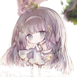  :o bad_id bad_pixiv_id black_hair blurry blurry_background blush changewing_cherub commentary_request cottontailtokki depth_of_field dress female full_body grey_dress grey_eyes hands_up head_tilt headgear long_hair looking_at_viewer own_hands_together parted_lips reflection shadowverse short_sleeves solo standing stitches very_long_hair white_background 