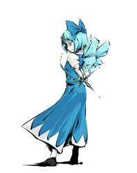  blue_eyes blue_hair cirno commentary_request female full_body painfultree solo standing touhou 