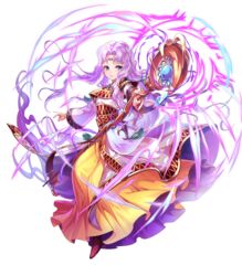  blue_eyes brown_footwear chachie circlet dress female fire_emblem fire_emblem:_thracia_776 fire_emblem_heroes full_body glowing highres holding long_dress long_hair long_sleeves looking_at_viewer non-web_source official_art parted_bangs parted_lips pink_hair sara_(fire_emblem) smile solo staff transparent_background very_long_hair wide_sleeves 