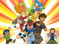  character_request haruka_(pokemon) masato_(pokemon) mudkip nintendo odamaki_(pokemon) pikachu pokemon pokemon_(anime) satoshi_(pokemon) takeshi_(pokemon) torchic treecko 