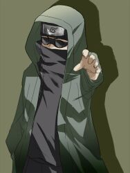  1boy aburame_shino black_hair commentary_request forehead_protector fukurou_(hukirou) high_collar hood konohagakure_symbol naruto naruto_(series) short_hair sunglasses 