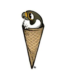  2021 ambiguous_gender avian beak bird cone dessert digital_drawing_(artwork) digital_media_(artwork) falcon falconid feathers feral food grey_body grey_feathers headshot_portrait hooked_beak humor ice_cream ice_cream_cone peregrine_falcon portrait pun signature simple_background skia solo toony visual_pun white_background white_body white_feathers 