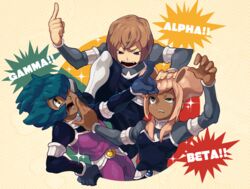  2boys bad_id bad_pixiv_id character_name einamu female gloves goalkeeper inazuma_eleven_(series) inazuma_eleven_go inazuma_eleven_go_chrono_stone motojima_hakka multiple_boys open_mouth orca_(inazuma_eleven) protocol_omega rujiku soccer_uniform sportswear 