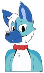  alpha_channel anthro black_eyes blue_ears blue_snout bow_tie canid canine canis chest_tuft domestic_dog dyiing flolo head_tuft hi_res male mammal solo tuft white_cheeks white_chest 