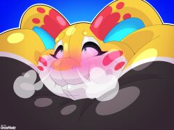  air_inflation air_puff ambiguous_gender animate_inanimate anthro balloon belly belly_expansion big_belly bliss-hiss blush body_expansion circusfloaty cobra digital_media_(artwork) expansion glistening glistening_body hi_res hyper hyper_inflation inflatable inflation living_balloon living_clothing living_costume living_inflatable markings puffed_cheeks reptile scalie simple_background snake snake_hood solo sunken_head yellow_body 