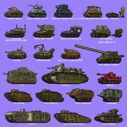  2b1_oka a7v_(tank) blue_background cannon char_2c commentary_request cross explosive flakpanzer_i goliath_tracked_mine grosskampfwagen hamcoro jagdpanzer_38(t) k_wagen kettenkrad kleine_panzerbefehlswagen mark_a_whippet mark_iv_tank metal_slug military military_vehicle mine_(weapon) motor_vehicle nebelwerfer original panzer_i parody pixel_art red_cross saint_chamond schneider_ca sdkfz_135 simple_background style_parody tank tiger_i turret turretless_tank vehicle_focus vehicle_request 