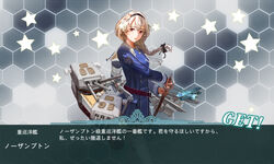  aircraft airplane belt black_bow black_skirt bow braid commentary_request fake_screenshot female flower get hair_flower hair_ornament hairband hairbow holding holding_sword holding_weapon jeanex kantai_collection long_hair long_sleeves machinery military military_uniform miniskirt northampton_(pacific) original pacific_(kancolle) photoshop_(medium) pleated_skirt red_eyes saber_(weapon) single_braid skirt solo star_(symbol) sword translated turret uniform united_states weapon white_hair 