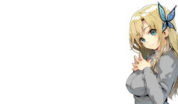  blonde_hair blue_eyes boku_wa_tomodachi_ga_sukunai kashiwazaki_sena long_hair photoshop shirabi_(life-is-free) white 