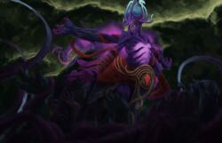  apelairplane bane_(dota) claws dota ejaculation hands-free hi_res male purple_body solo taur 