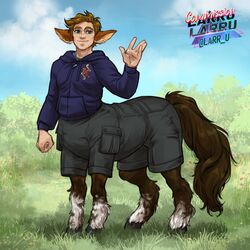  1:1 bottomwear brisketwear cargo_pants centaur clothed_taur clothing equid equid_taur european_mythology furgonomics greek_mythology hi_res hindwear hoodie humanoid humanoid_taur larru-larru male mammal mammal_taur mythology pants solo taur taur_clothing topwear 