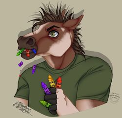  absurd_res anthro broderick_longshanks crayola crayon equid equine hi_res horse male mammal pony solo thehuntingwolf united_states_marine_corps 