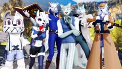  16:9 3d_(artwork) animate_inanimate anthro beastars blue_body blue_eyes blue_fur blue_hair brand_new_animal canid canid_demon canine canis clothing collar demon digital_media_(artwork) fate_(series) female fur gleipnir grey_body grey_fur group hair hat headgear headwear helluva_boss hi_res legoshi_(beastars) living_clothing long_hair looking_at_viewer loona_(aeridiccore) loona_(helluva_boss) male malicekira mammal mikumikudance_(artwork) patxi_(fate) pretty_cure red_sclera shirou_ogami shuichi_kagaya smile_pretty_cure studio_trigger tuft type-moon white_body white_fur white_hair widescreen wolf wolfrun yaga 