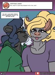  anthro duckface duo english_text female flashback hair mammal markings mephitid mole_(marking) multicolored_hair murid murine mya_mariano one_eye_closed rat rodent selfie sketchybug skunk text tiny_laurent_(sketchybug) tongue tongue_out twintails two_tone_hair wink 