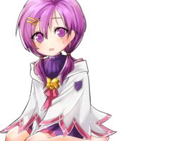  aisha_landar blush cloak commentary_request elemental_master_(elsword) elsword female hair_between_eyes lolicon long_hair open_mouth oversized_clothes purple_eyes purple_hair solo soo_(vyve2555) sweatdrop transparent_background 