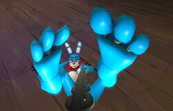  3_toes 3d_(artwork) animatronic anthro bondage bondage bound chains digital_media_(artwork) dominant feet female first_person_view five_nights_at_freddy&#039;s five_nights_at_freddy&#039;s_2 foot_focus hawkvally lagomorph leash leashed_pov leporid looking_at_viewer machine mammal nipples paws rabbit robot scottgames slave solo source_filmmaker_(artwork) submissive submissive_female toes toy_bonnie_(fnaf) toy_bonnie_(psychojohn2) 