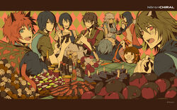  akira_(togainu_no_chi) animal_ears apple apron argyle_background artist_request blue_eyes blue_hair brown_hair cake candy cat_ears character_request chocolate chocolate_making company_name copyright_request fangs food fruit furoshiki green_hair hair_ribbon heart heart_in_mouth heart_print highres hot_sauce kagari_(lamento) kitani_kouhei knife konoe_(lamento) lamento limited_palette milk multiple_boys multiple_girls nitro+_chiral orange_hair red_eyes ribbon sakiyama_youji slit_pupils smile sweet_pool togainu_no_chi tokino_(lamento) valentine watermark 