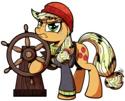  2016 absurd_res alpha_channel applejack_(mlp) blonde_hair clothed clothing cutie_mark earth_pony equid equine eyelashes female feral friendship_is_magic full-length_portrait fur gray-day green_eyes hair hasbro hat headgear headwear hi_res hooves horse mammal my_little_pony orange_body orange_fur outline pony portrait simple_background solo transparent_background 