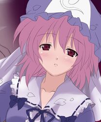  blush female lowres pink_eyes pink_hair r-type_nirvana saigyouji_yuyuko solo souryuu_(double_dragon) touhou 