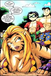  ass batman_(series) breasts conner_kent dc dc_comics huge_breasts kon-el male mighty_endowed nina_dowd robin_(dc) robin_(tim_drake) superboy superboy_(conner_kent) superman_(series) tim_drake young_justice 