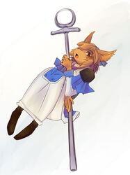  2009 anthro canid canine clothed clothing curled_up female fully_clothed grace_(shining) hachifuku hood knees_pulled_up looking_at_viewer lying mammal on_back robe sega shining_(sega) shining_force solo 