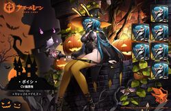  animal_ears azur_lane bat_(animal) black_cape black_leotard black_nails blue_hair boise_(azur_lane) boise_(castle_tales)_(azur_lane) breasts cape castle cleavage covered_navel eagle_union_(emblem) ears_through_headwear expressions female full_body ghost halloween_bucket halloween_costume haori_io hat holding holding_staff leotard long_hair looking_at_viewer manjuu_(azur_lane) mechanical_ears nail_polish official_alternate_costume official_art plague_doctor_mask promotional_art puffy_sleeves rabbit_ears second-party_source sitting solo staff thick_thighs thighhighs thighs translated witch_hat yellow_eyes yellow_thighhighs 